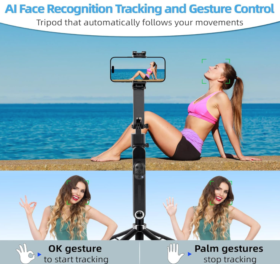 Smart Auto Face Tracking Phone Tripod for TikTok & Live Streaming