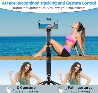 Smart Auto Face Tracking Phone Tripod for TikTok & Live Streaming