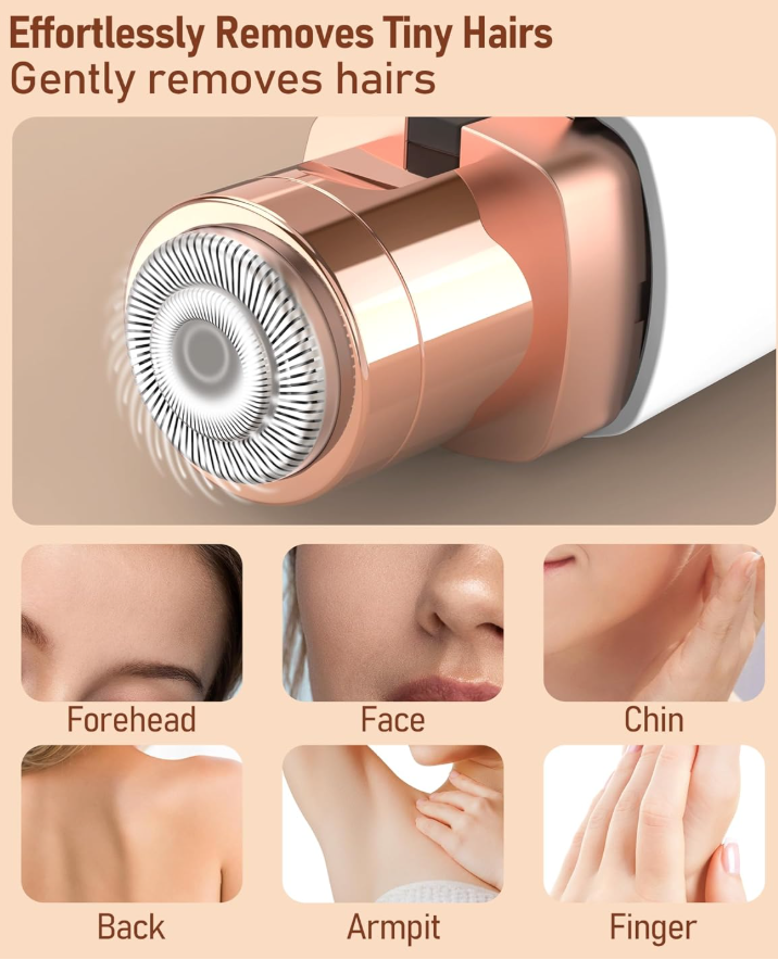 Rechargeable Precision Eyebrow Trimmer and Facial Hair Remover